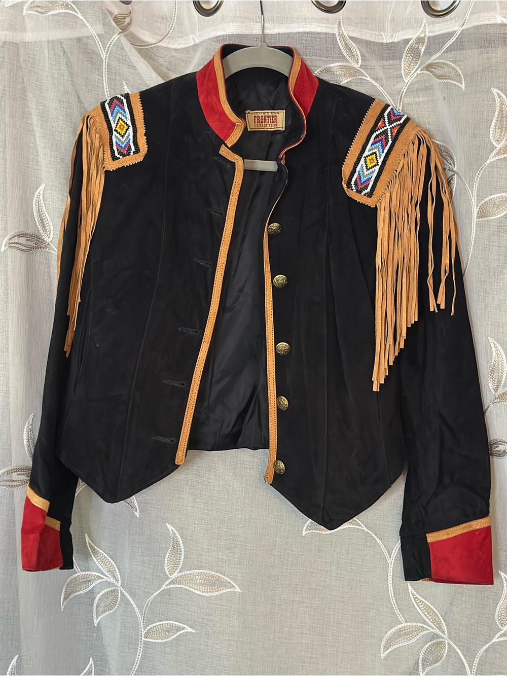 Vintage Frontier Collection USA Western Beaded Fringe Jacket